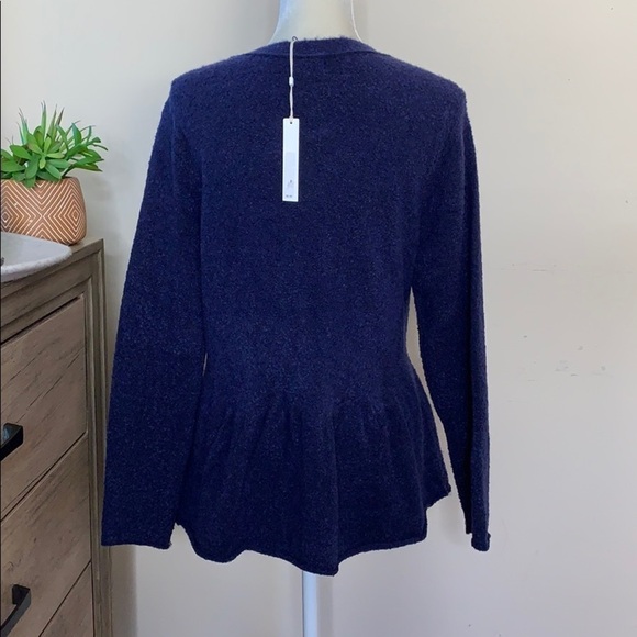 nwt // caslon peplum boucle full zip jacket - Picture 3 of 8